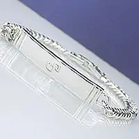 Germanium Curb Chain Plate Bracelet [Discontinued]