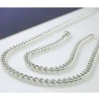 Germanium Curb Chain Necklace & Bracelet Combo [Discontinued]